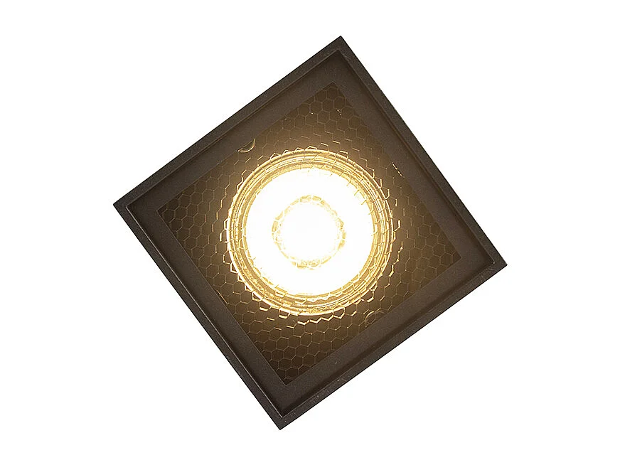 Spot design noir apparent GU10 50mm - Qubo Honey