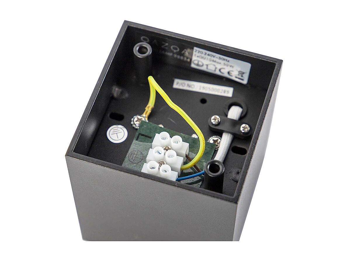 Spot design noir apparent GU10 50mm - Qubo Honey