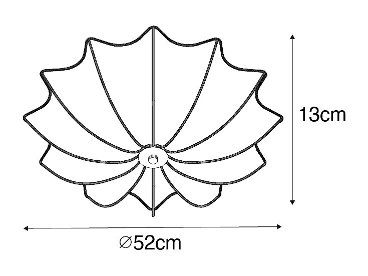 Plafonnier design gris soie 52 cm 3 lumières - Plu