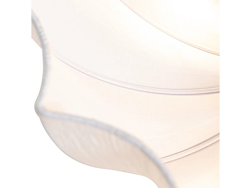 Plafonnier design gris soie 52 cm 3 lumières - Plu
