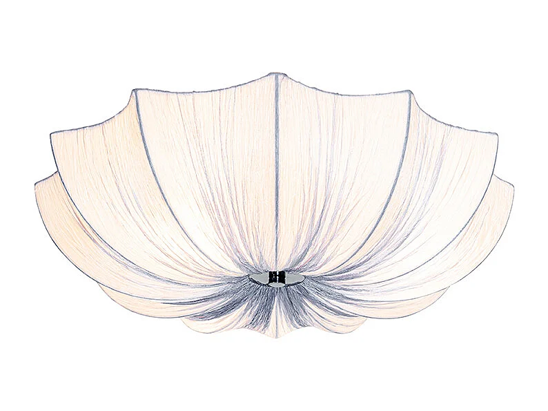 Plafonnier design gris soie 52 cm 3 lumières - Plu