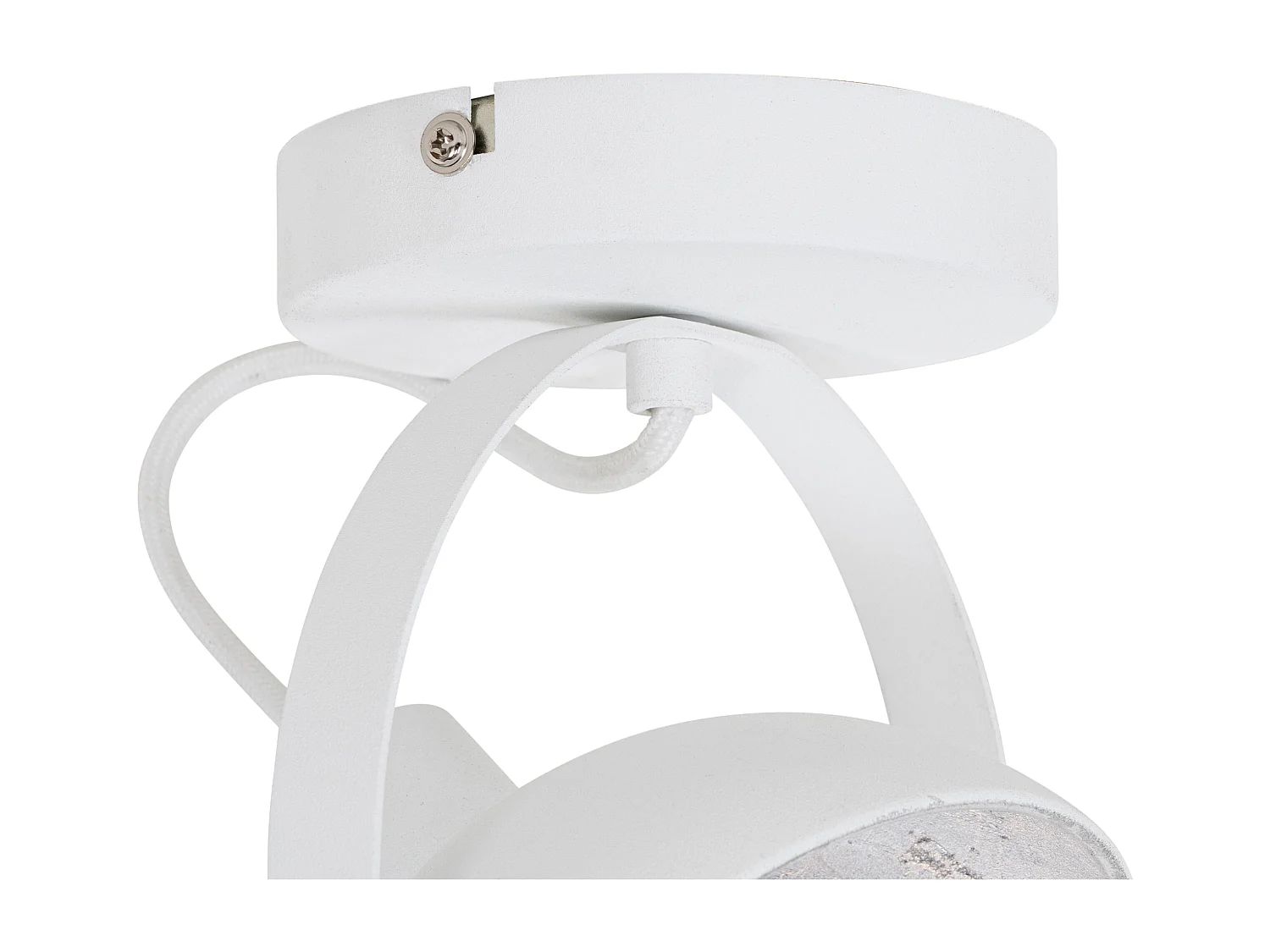 Plafonnier industriel blanc avec argent 15 cm orientable - Magnax