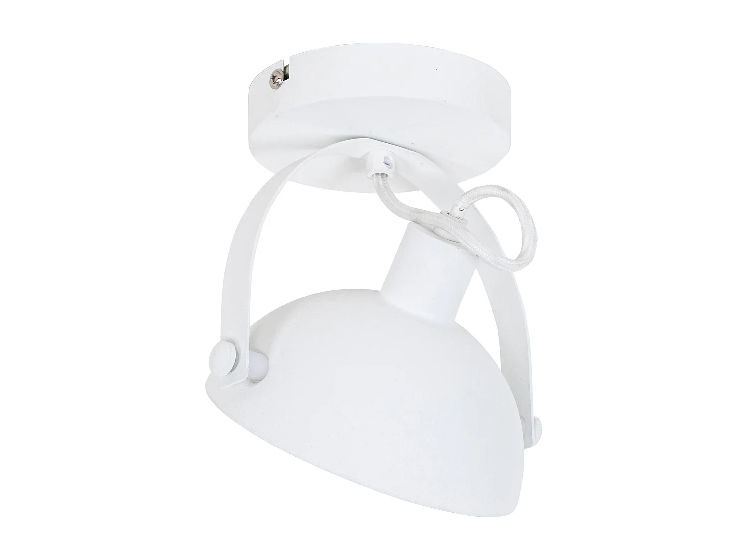 Plafonnier industriel blanc avec argent 15 cm réglable - Magnax