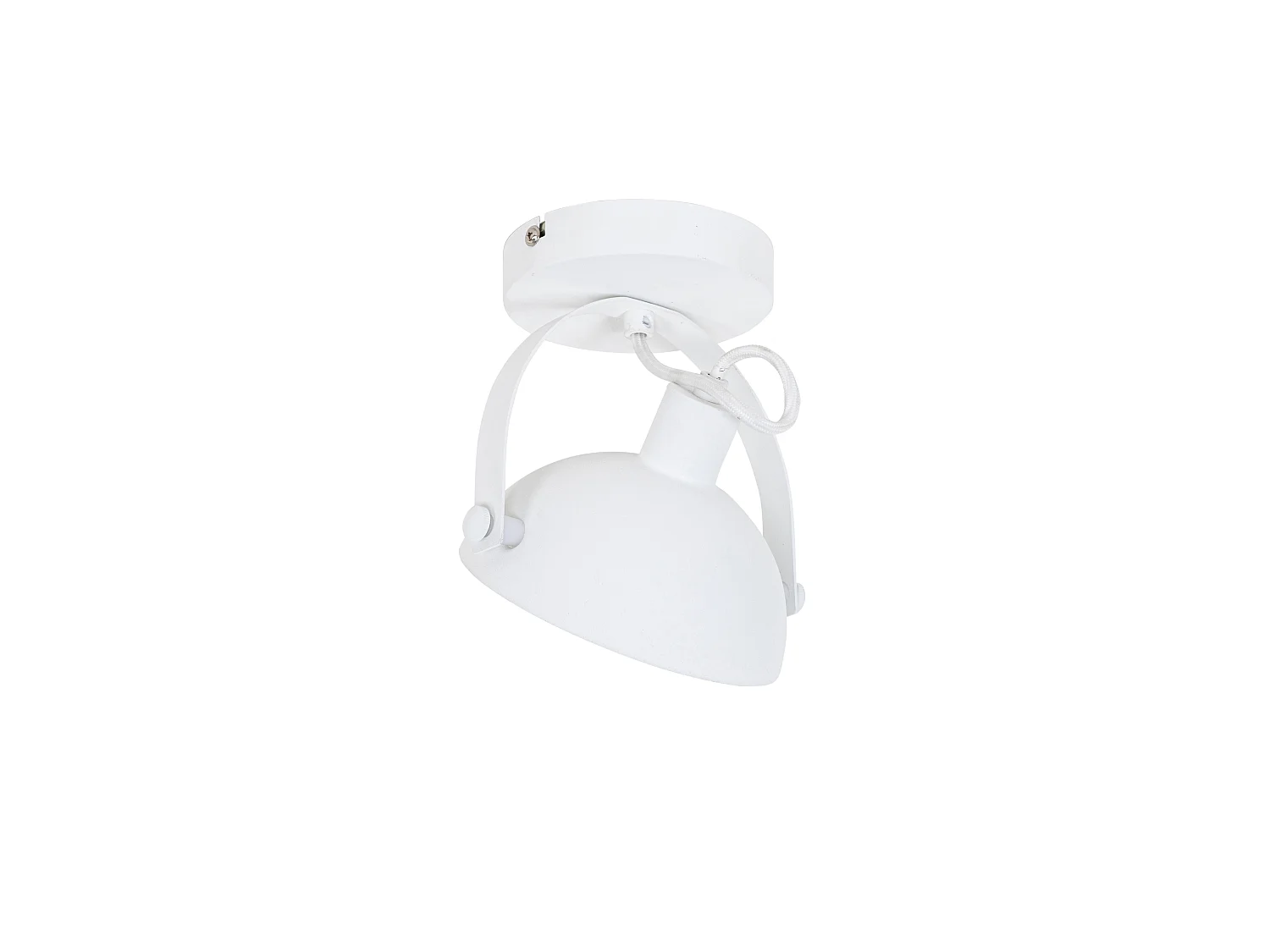 Plafonnier industriel blanc avec argent 15 cm réglable - Magnax