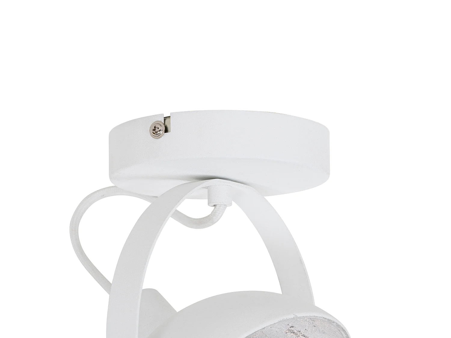 Plafonnier industriel blanc avec argent 15 cm réglable - Magnax