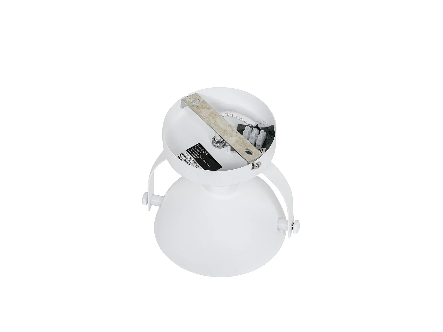 Plafonnier industriel blanc avec argent 15 cm réglable - Magnax