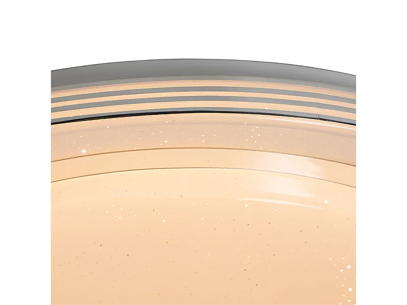 Plafonnier intelligent blanc 48 cm avec LED et variateur RGB - Jochem