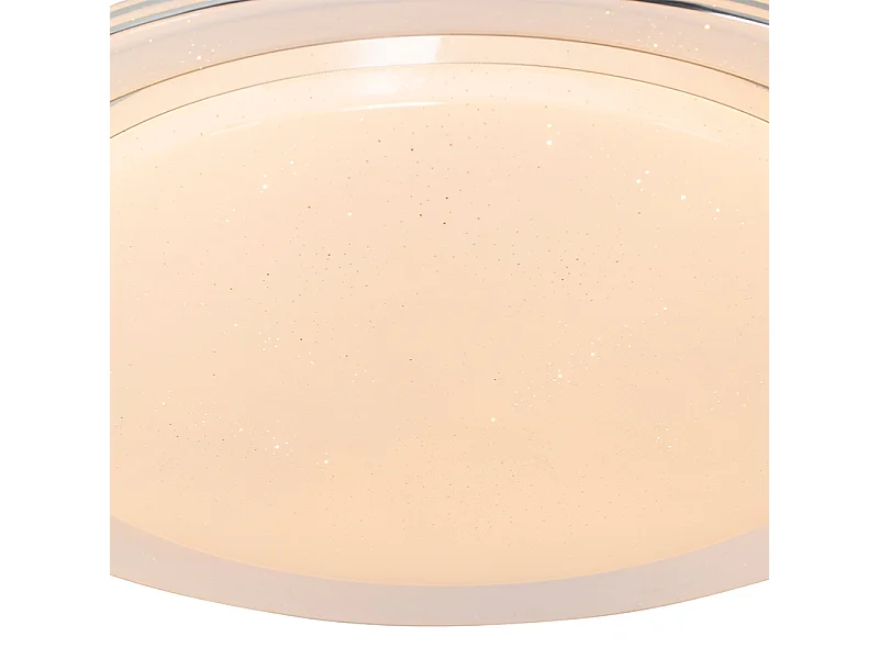 Plafonnier intelligent blanc 48 cm avec LED et variateur RGB - Jochem