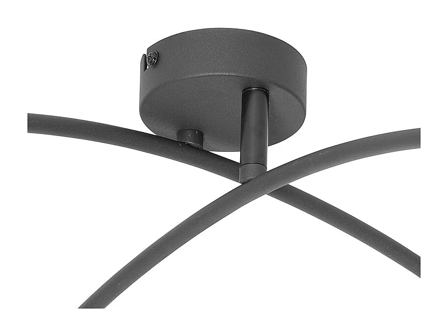 Plafonnier design noir avec or 4 lumières - Noud