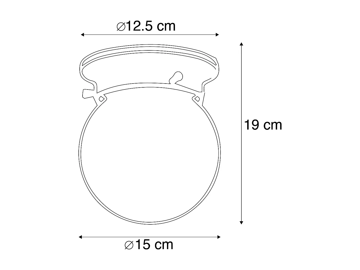 Plafonnier rétro verre opale blanc - Scoop