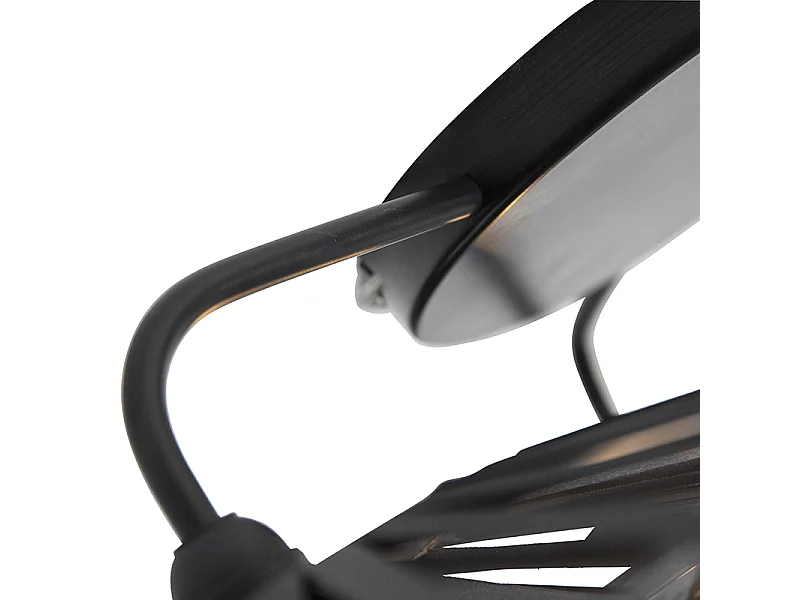 Plafonnier rural noir 3 lumières - Leia