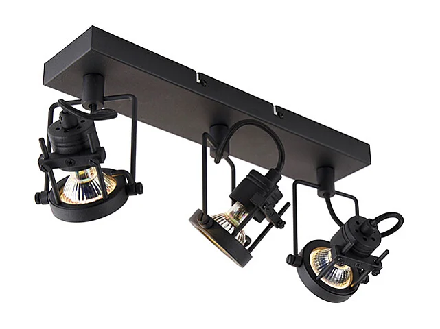 Spot intelligent noir 3 lumières avec Wifi GU10 - Suplux