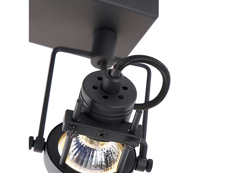 Spot intelligent noir 3 lumières avec Wifi GU10 - Suplux