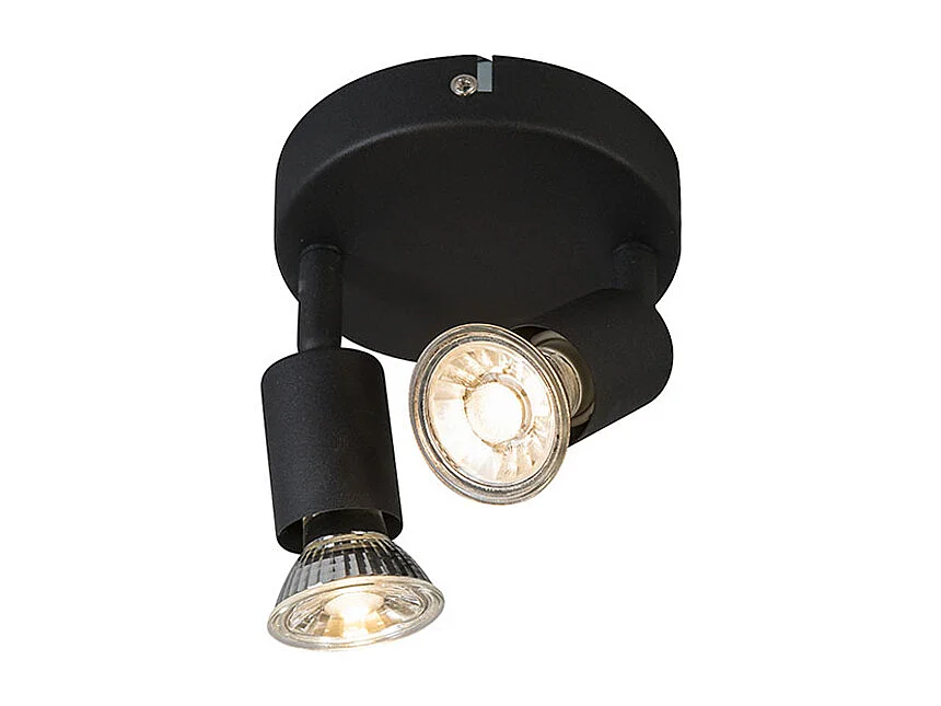 Spot industriel noir inclinable rond - Jeany 2