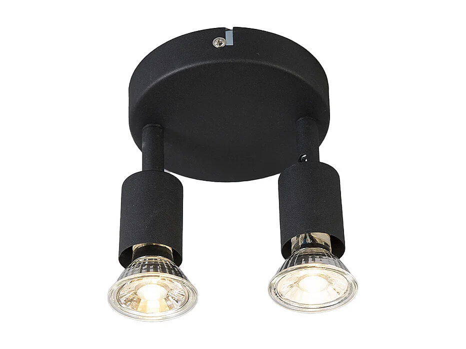 Spot industriel noir inclinable rond - Jeany 2