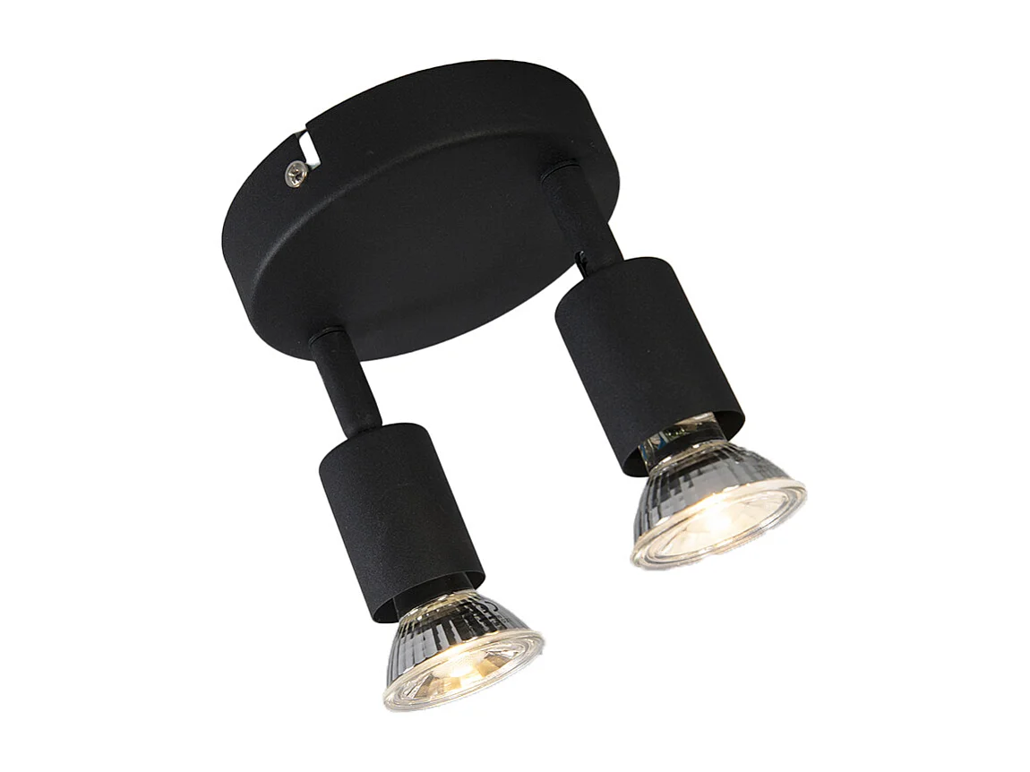 Spot industriel noir inclinable rond - Jeany 2