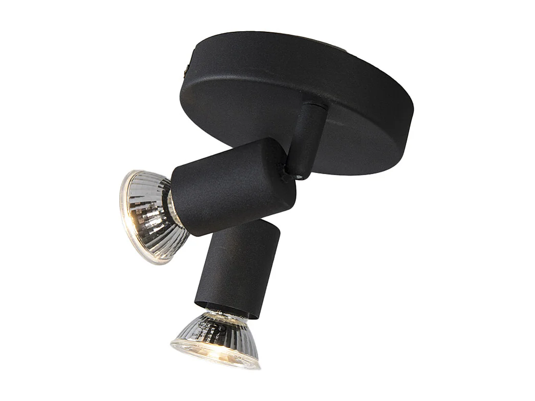 Spot industriel noir inclinable rond - Jeany 2