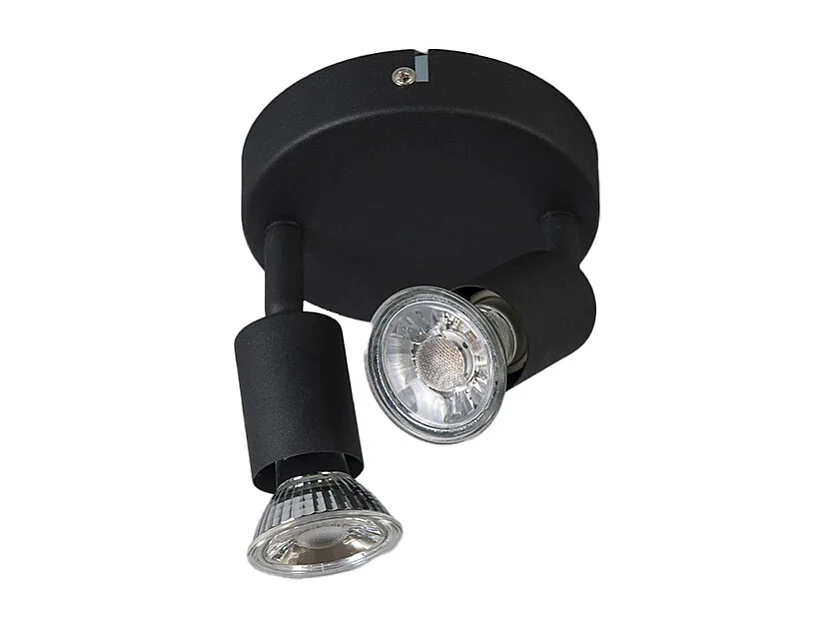 Spot industriel noir inclinable rond - Jeany 2