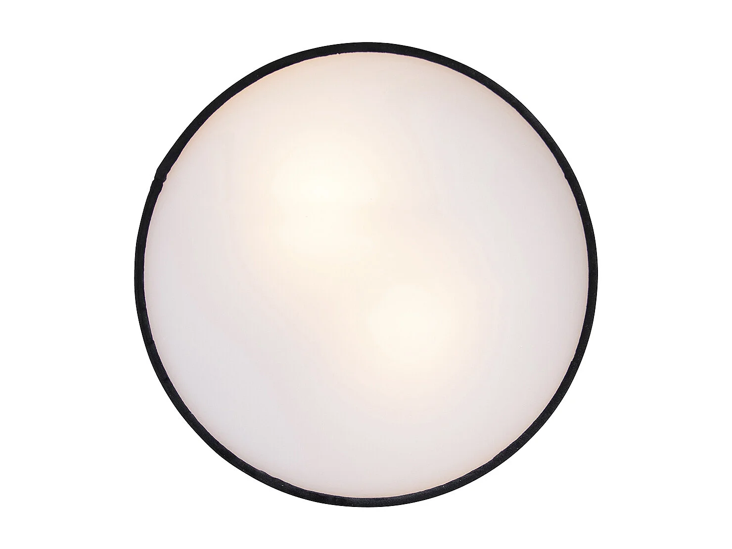 Plafonnier moderne noir 30 cm avec intérieur doré - Drum