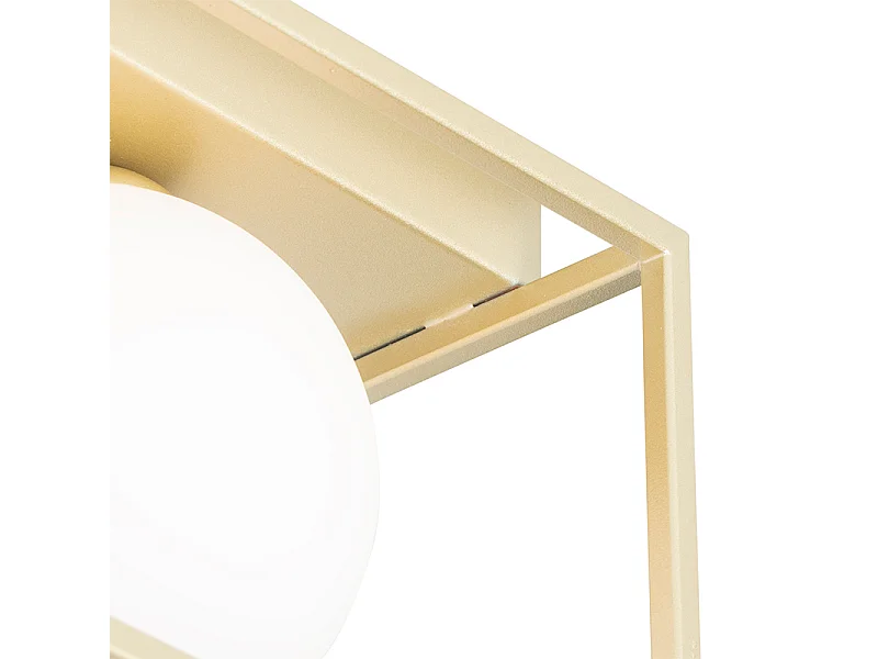 Plafonnier design doré à 2 lumières blanches - Aniek