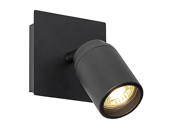 Spot de salle de bain moderne carré noir IP44 - Ducha