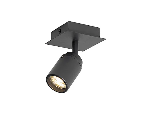 Spot de salle de bain moderne carré noir IP44 - Ducha