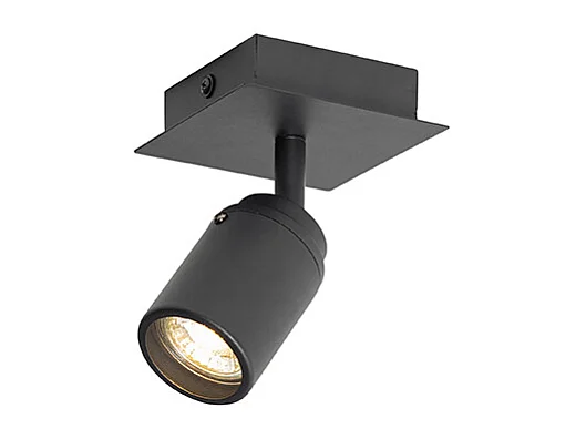 Spot de salle de bain moderne noir carré IP44 - Ducha