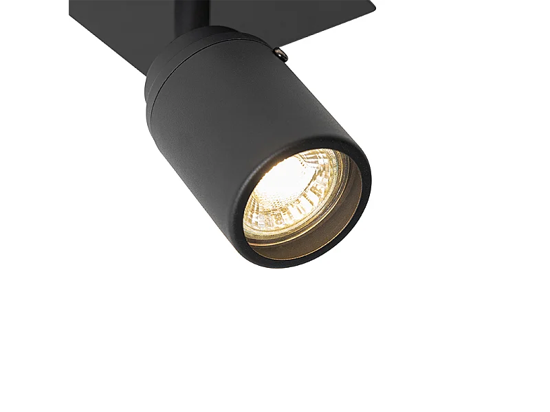 Spot de salle de bain moderne noir carré IP44 - Ducha