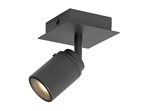 Spot de salle de bain moderne noir carré IP44 - Ducha