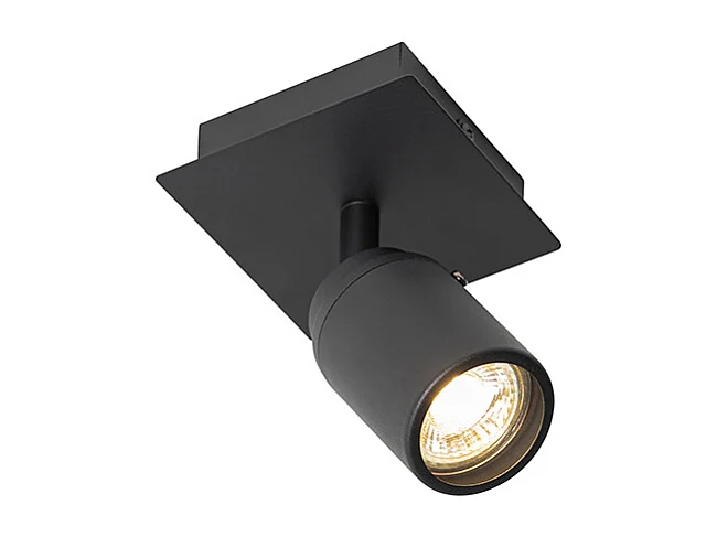 Spot de salle de bain moderne noir carré IP44 - Ducha