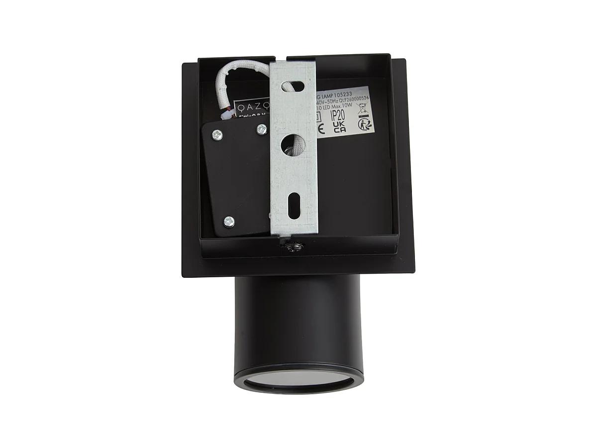 Spot de salle de bain moderne noir carré IP44 - Ducha