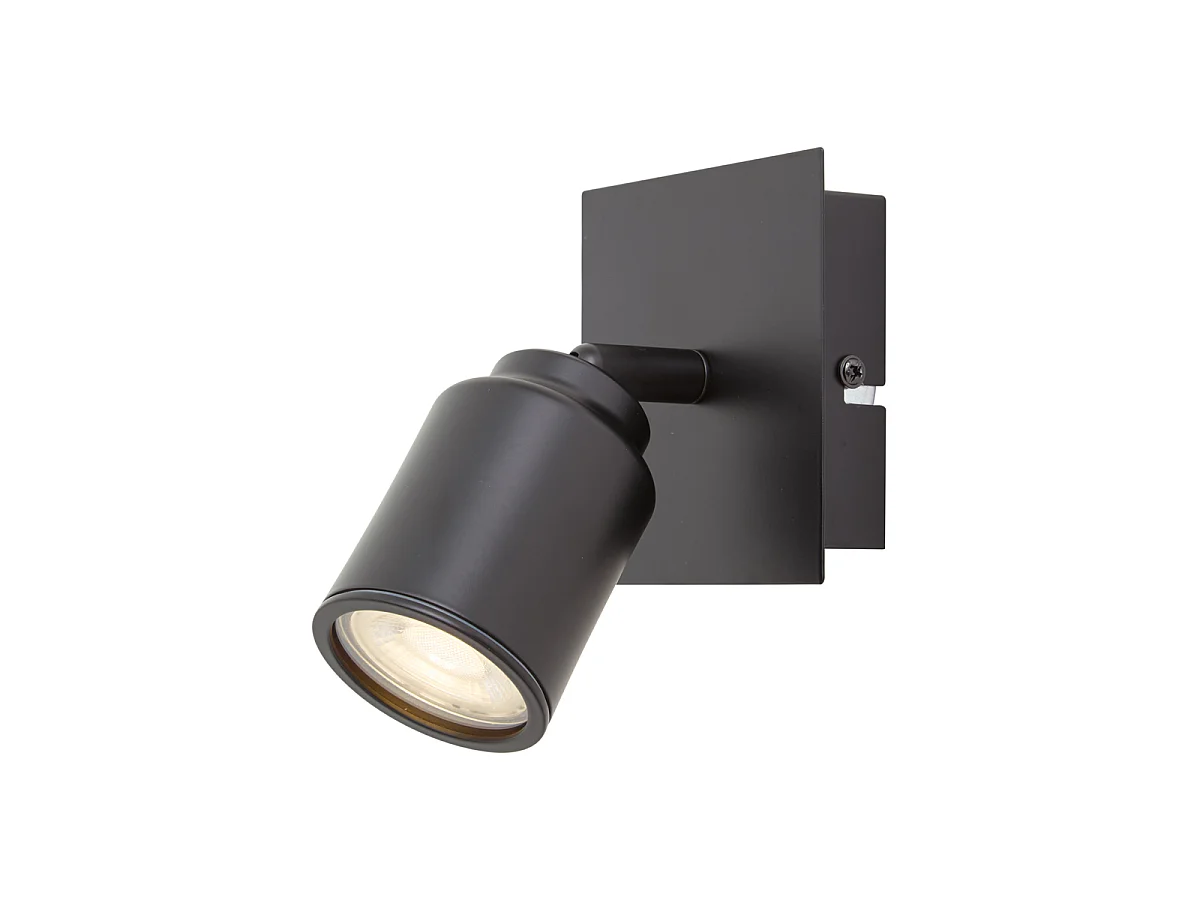 Spot de salle de bain moderne noir carré IP44 - Ducha