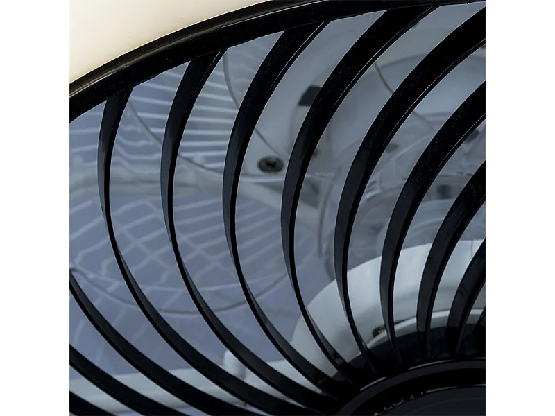 Ventilateur de plafond carré noir avec LED dimmable - Climo