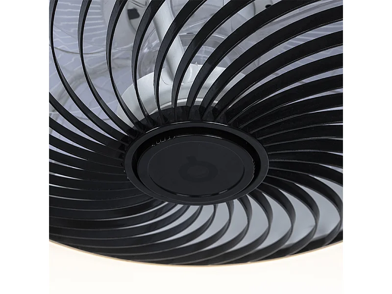 Ventilateur de plafond carré noir avec LED dimmable - Climo