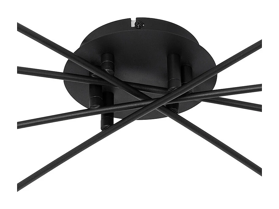 Plafonnier moderne noir avec or 8 lumières - Athènes Wire