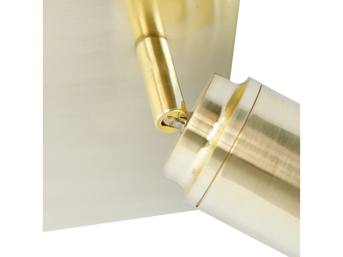 Spot de salle de bain moderne en laiton carré 3 lumières IP44 - Ducha