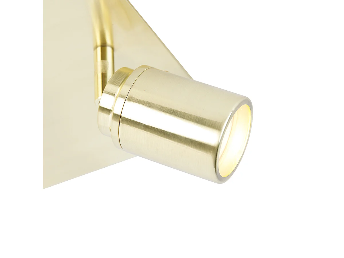 Spot de salle de bain moderne en laiton carré 3 lumières IP44 - Ducha