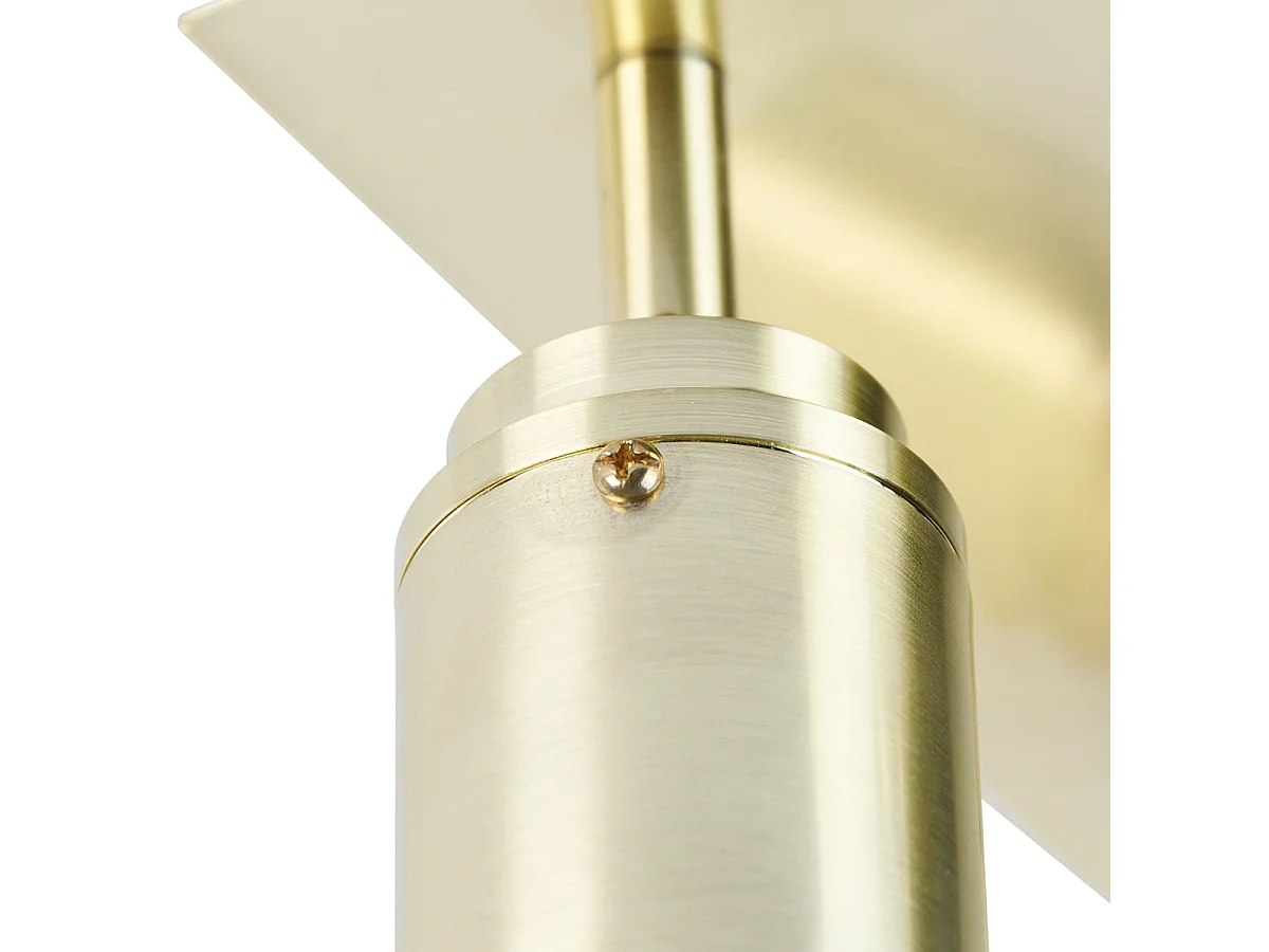 Spot de salle de bain moderne en laiton carré 3 lumières IP44 - Ducha