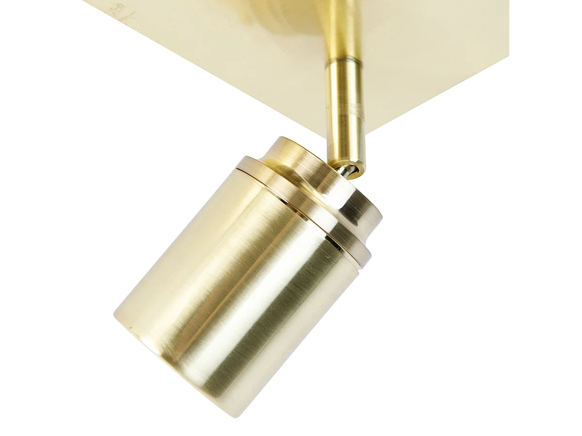 Spot de salle de bain moderne en laiton carré 3 lumières IP44 - Ducha