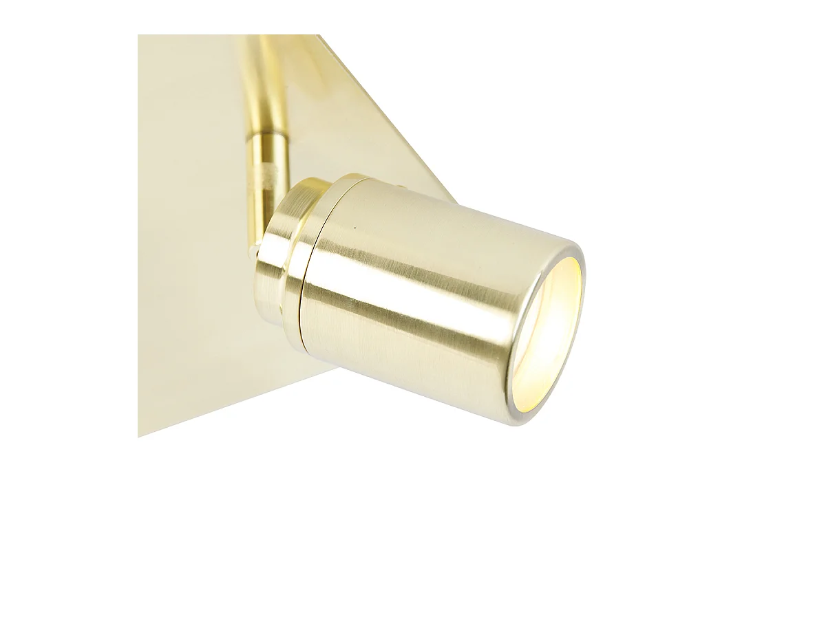 Spot de salle de bain moderne en laiton carré 3 lumières IP44 - Ducha