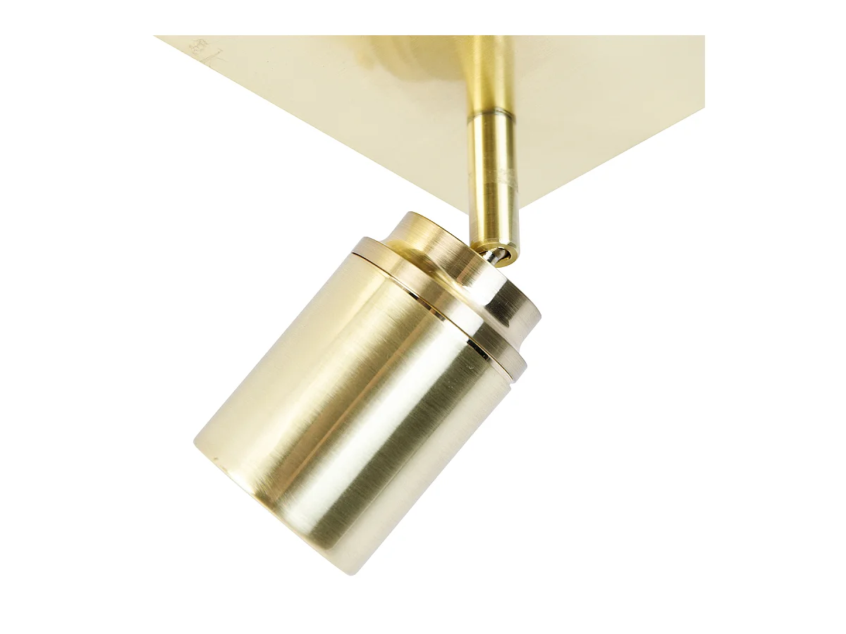 Spot de salle de bain moderne en laiton carré 3 lumières IP44 - Ducha