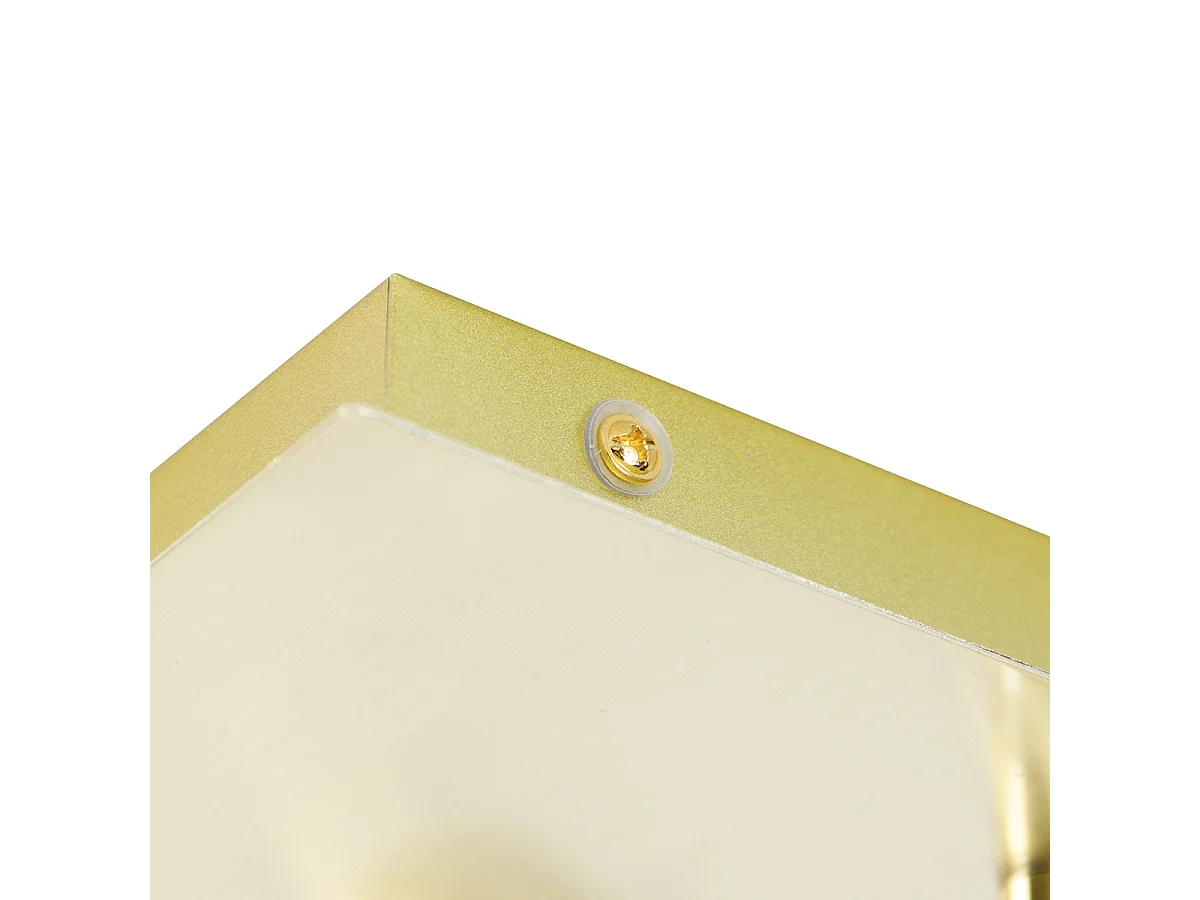 Spot de salle de bain moderne en laiton carré 3 lumières IP44 - Ducha