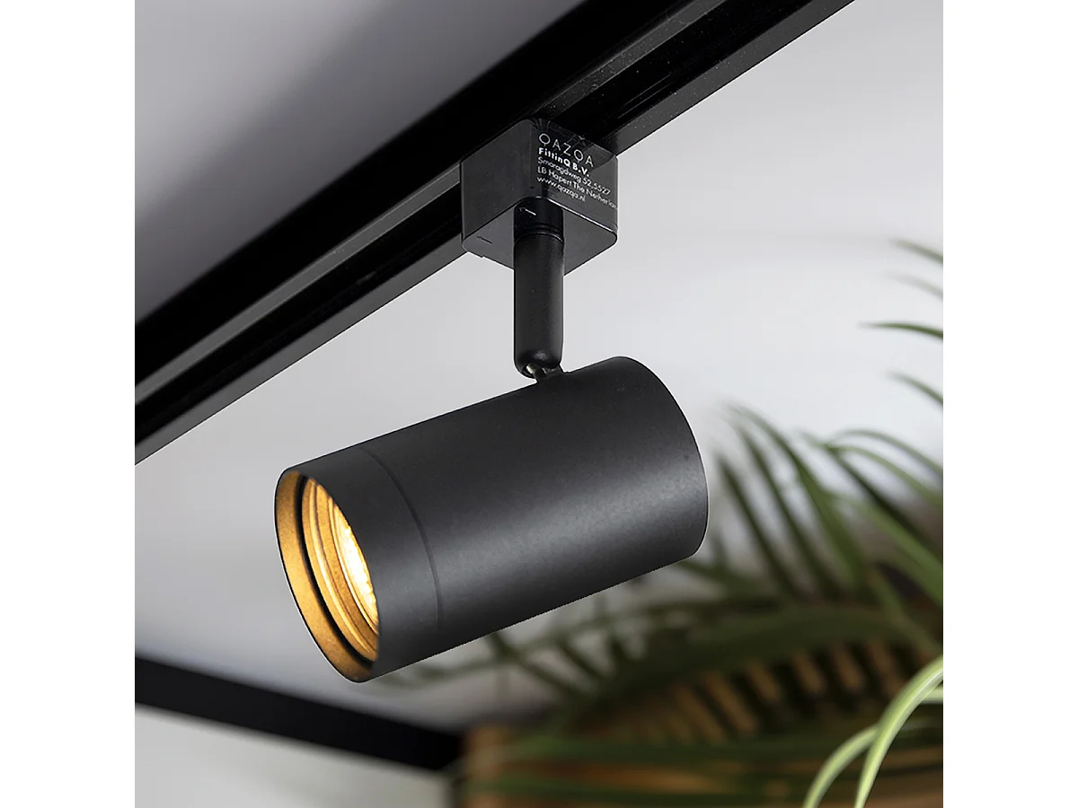 Spot sur rail noir monophasé - Jeana