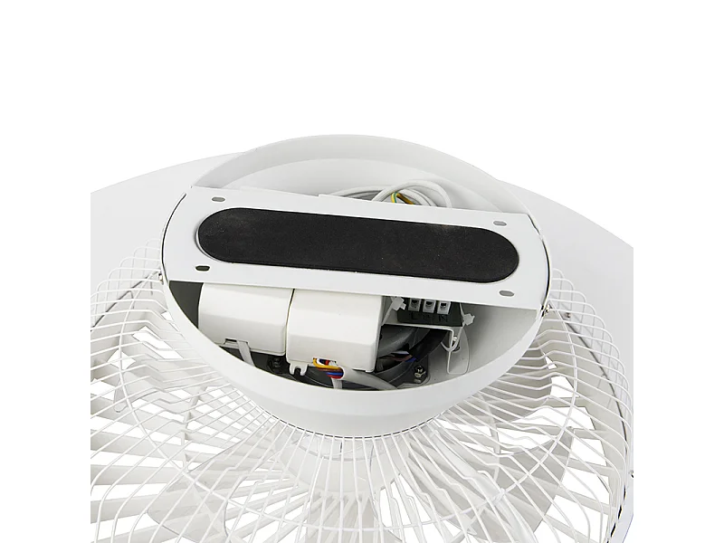 Ventilateur de plafond blanc effet étoile dimmable - Climo