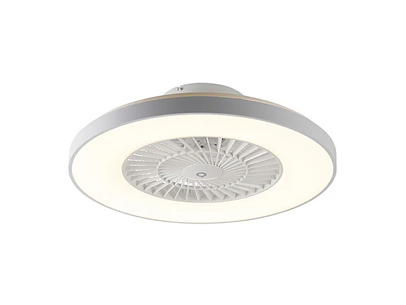 Ventilateur de plafond blanc effet étoile dimmable - Climo