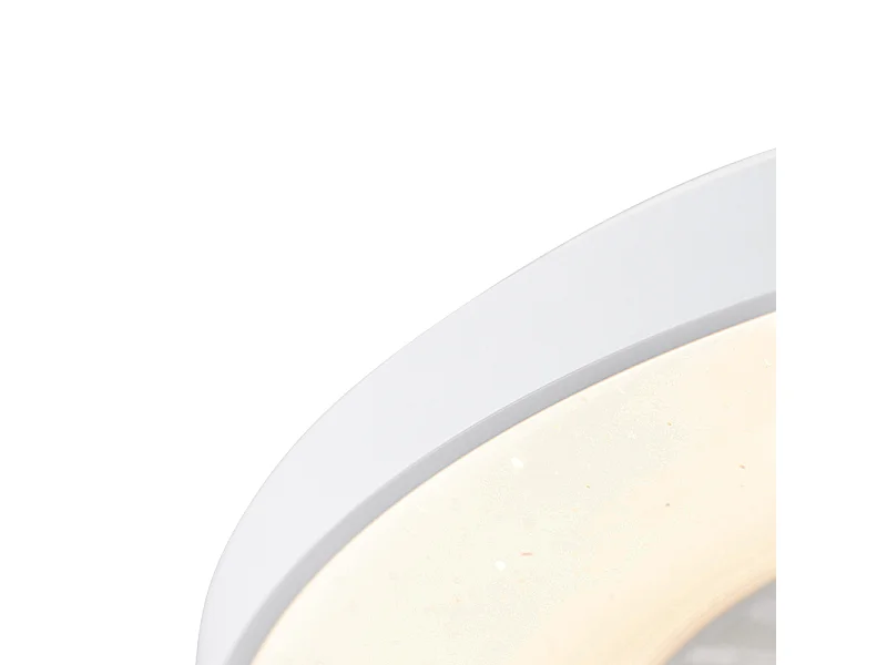 Ventilateur de plafond blanc effet étoile dimmable - Climo