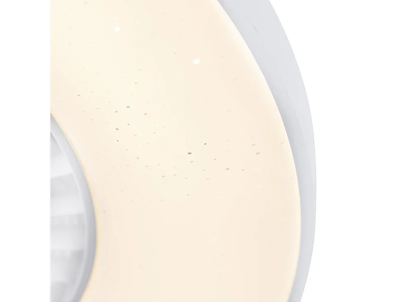 Ventilateur de plafond blanc effet étoile dimmable - Climo
