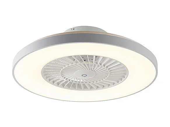 Ventilateur de plafond blanc effet étoile dimmable - Climo