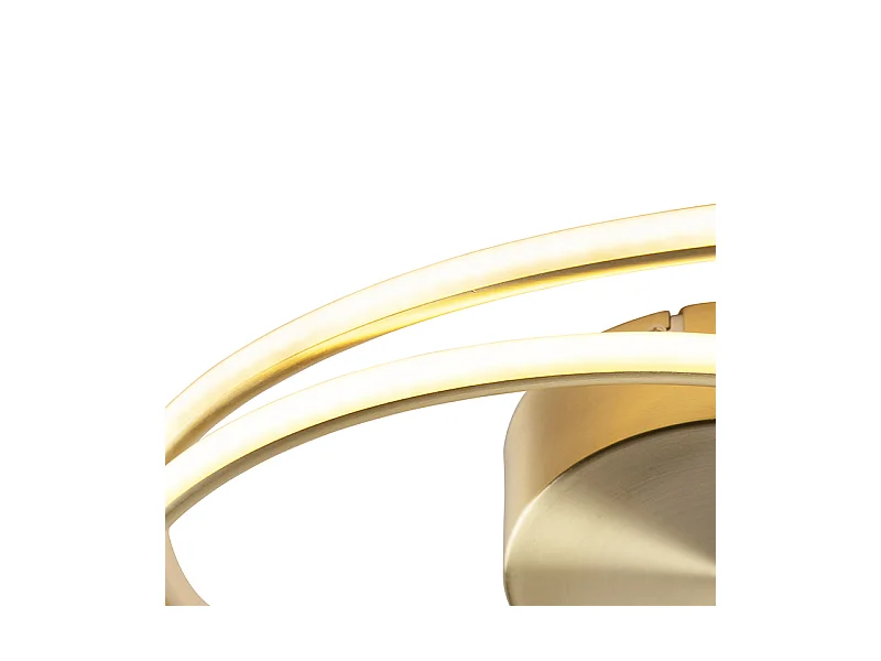 Plafonnier design doré avec LED 3 étapes dimmable - Rowan