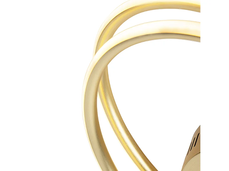 Plafonnier design doré avec LED à intensité variable 3 niveaux - Rowan